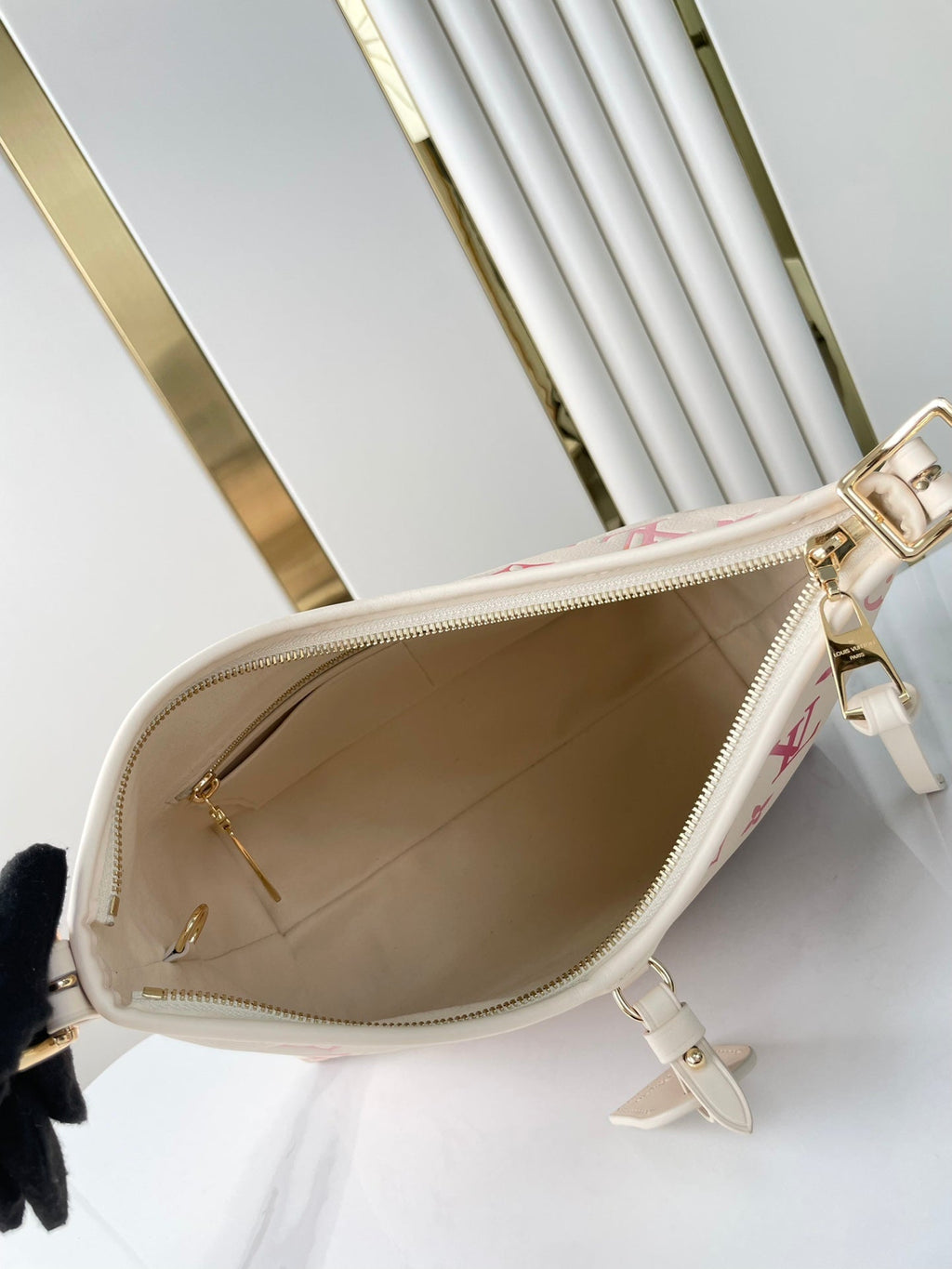 Louis Vuitton CARRYALL PM 29 IN SUNRISE AQUARELLE MONOGRAM EMPREINTE LEATHER