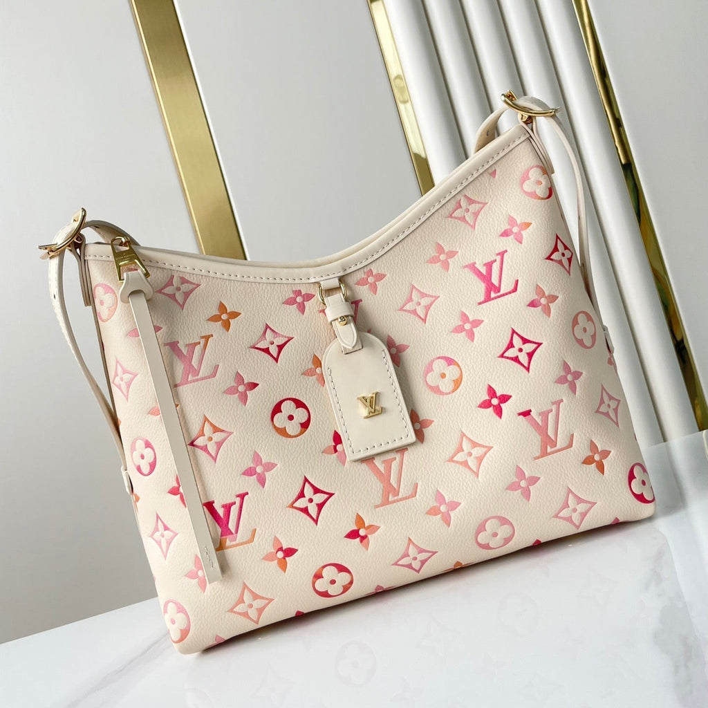 Louis Vuitton CARRYALL PM 29 IN SUNRISE AQUARELLE MONOGRAM EMPREINTE LEATHER