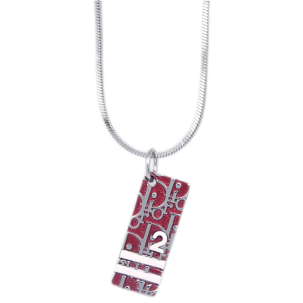 Christian Dior Trotter Necklace Pendant Silver