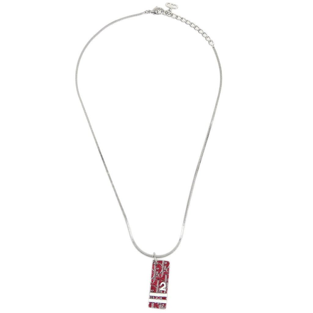 Christian Dior Trotter Necklace Pendant Silver