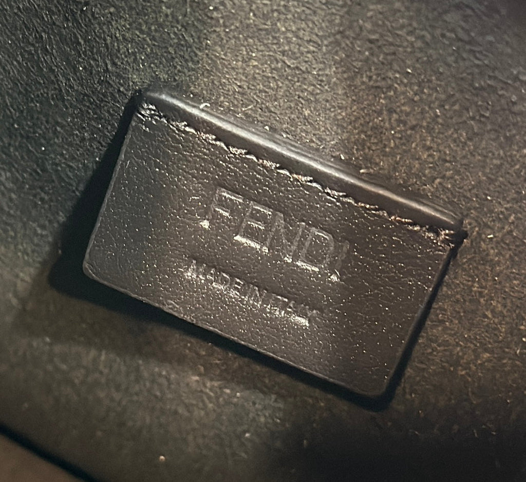 FENDI FENDI MEDIUM 27 BAG IN TRUE BLUE MONOGRAM DENIM GOLD HARDWARE