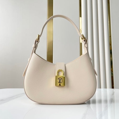 Louis Vuitton LOW KEY SHOULDER BAG 26 IN QUARTZ GRAINED CALFSKIN GOLD BUCKLE