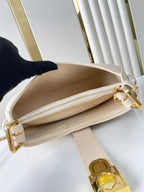 Louis Vuitton LOW KEY SHOULDER BAG 26 IN QUARTZ GRAINED CALFSKIN GOLD BUCKLE