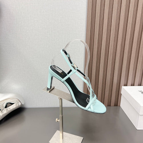 Celine Summer High Heel Sandals Blue Arctic