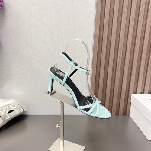 Celine CUIR TRIOMPHE SANDAL IN LAMBSKIN BLUE ARCTIC