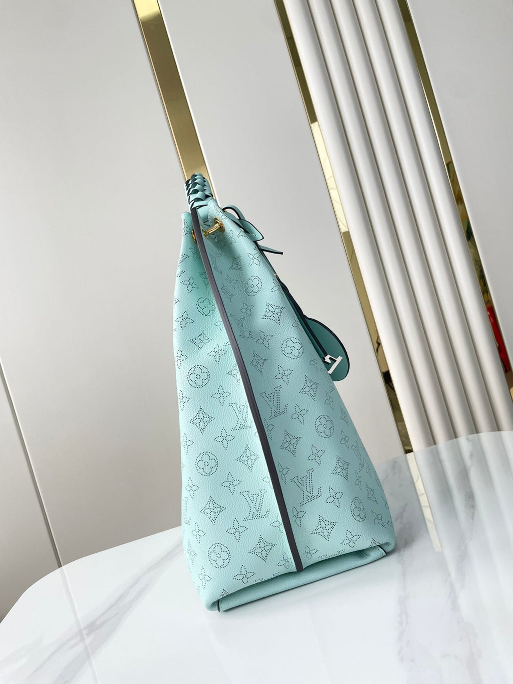 Louis Vuitton CARMEL 40 IN SKY BLUE MONOGRAM PERFORATED CALFSKIN