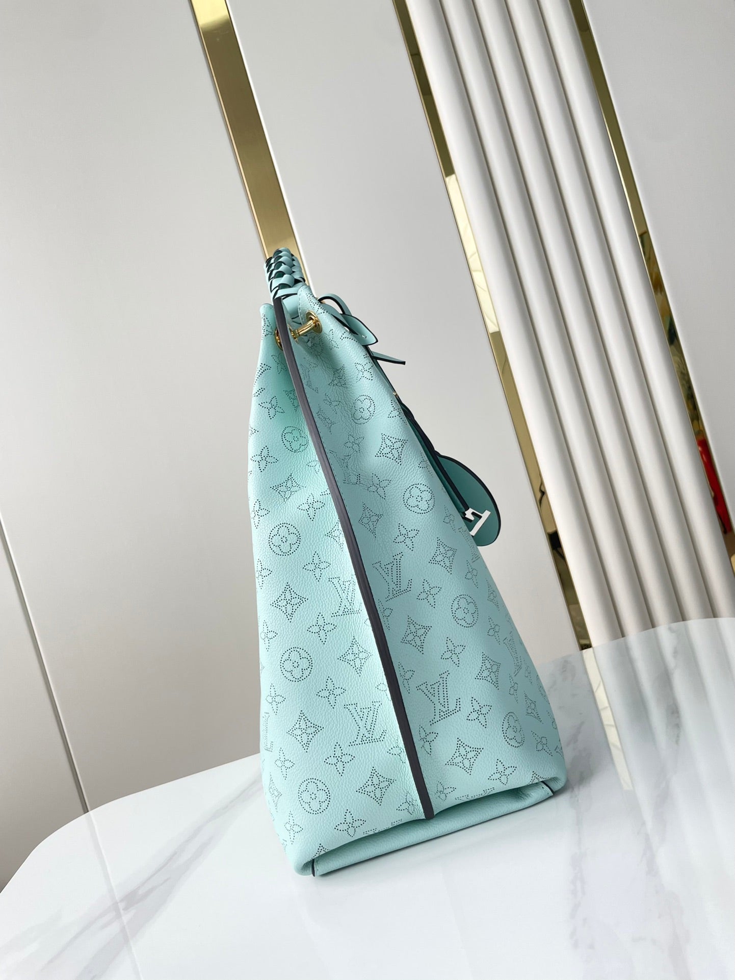 Louis Vuitton CARMEL 40 IN SKY BLUE MONOGRAM PERFORATED CALFSKIN