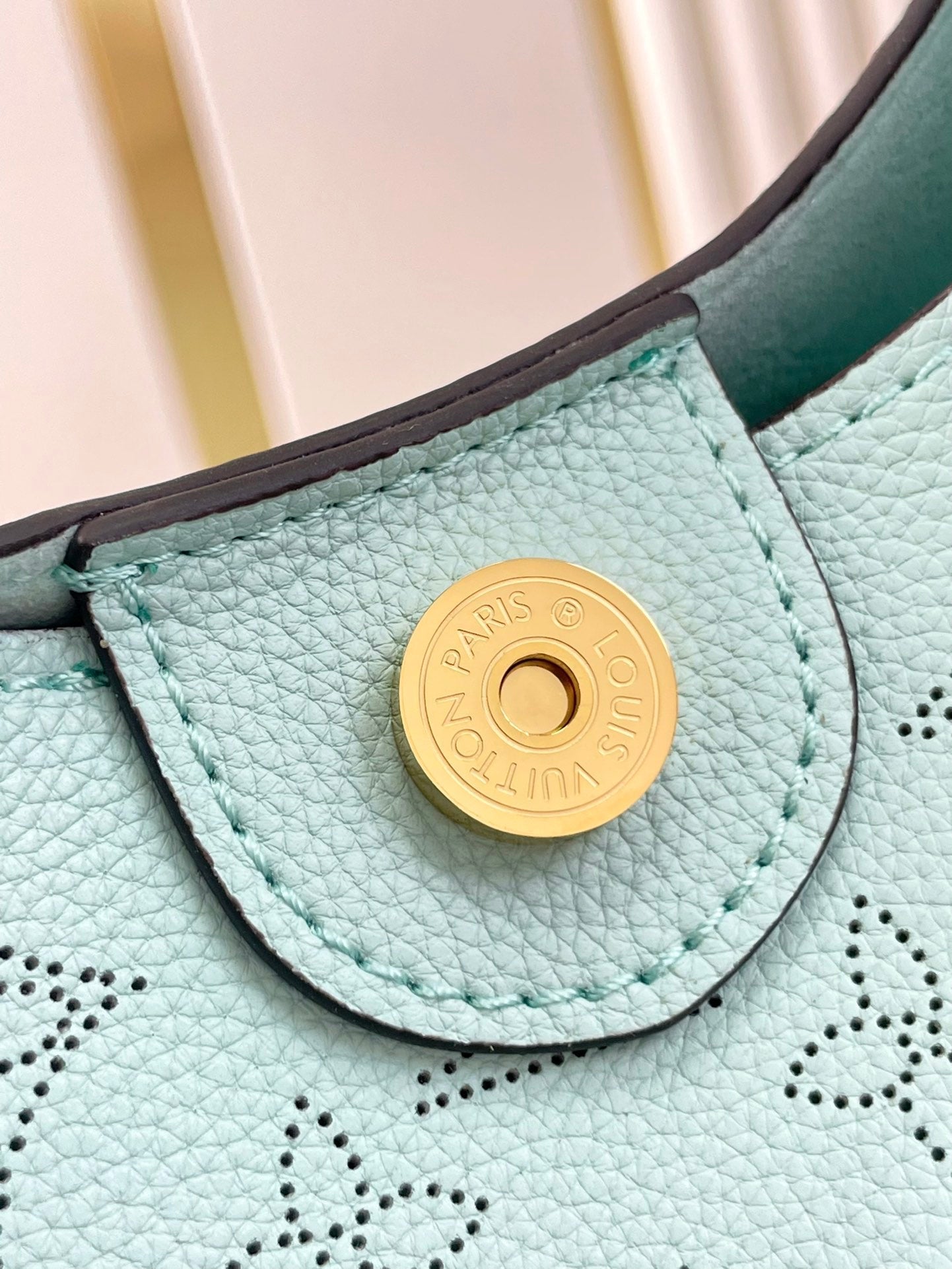 Louis Vuitton CARMEL 40 IN SKY BLUE MONOGRAM PERFORATED CALFSKIN