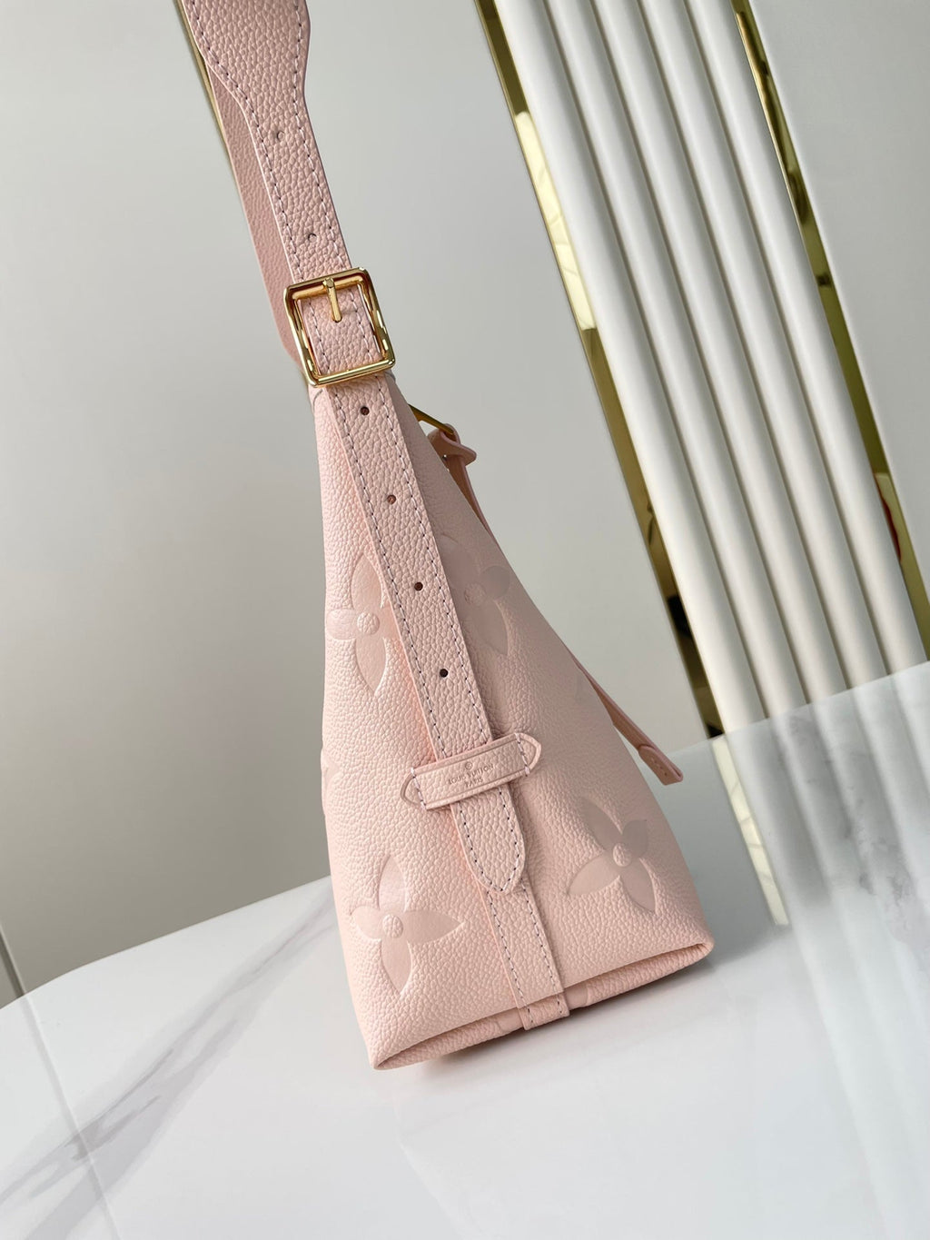 Louis Vuitton CARRYALL 29 IN LIGHT PINK MONOGRAM EMPREINTE LEATHER