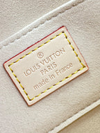 Louis Vuitton DAUPHINE MINI 20 IN WHITE MONOGRAM JACQUARD FABRIC GOLD HARDWARE