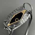 Bottega Veneta BV Loop Top Handle 19cm Black Lambskin