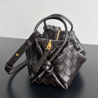 Bottega Veneta BV Loop Top Handle 19cm Chocolate Lambskin