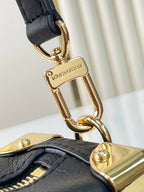 Louis Vuitton SIDE TRUNK MINI 18 IN BLACK CALFSKIN GOLD HARDWARE