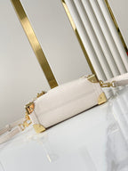 Louis Vuitton SIDE TRUNK MINI 18 IN WHITE CALFSKIN GOLD HARDWARE