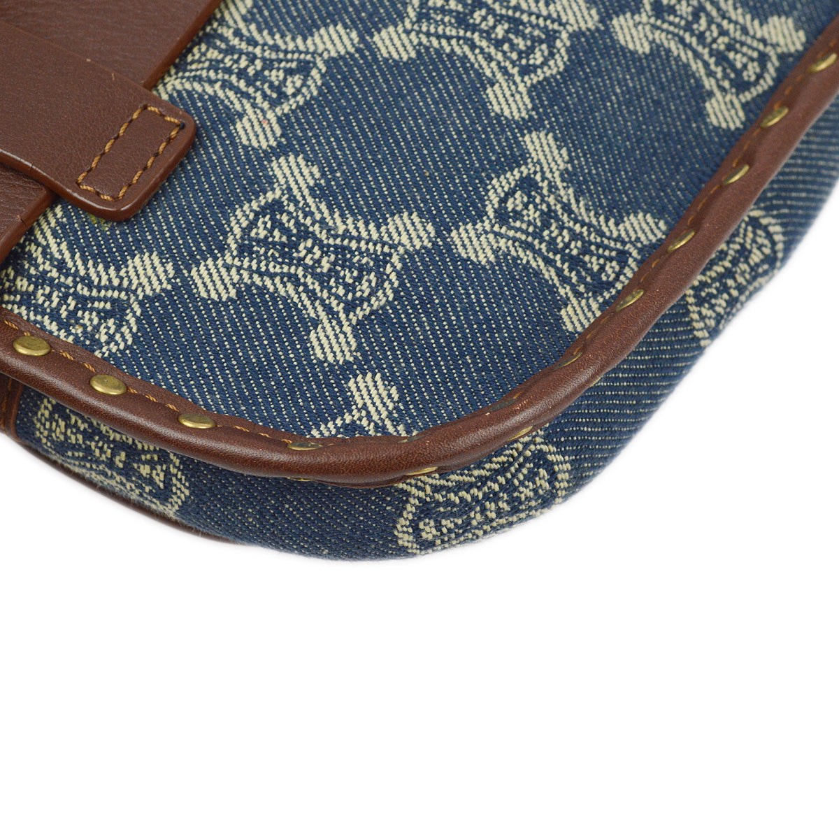 Celine Blue Denim Macadam Bum Bag Waist Pouch