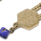 Fendi Gold Fringe Mirror Chain Pendant Necklace