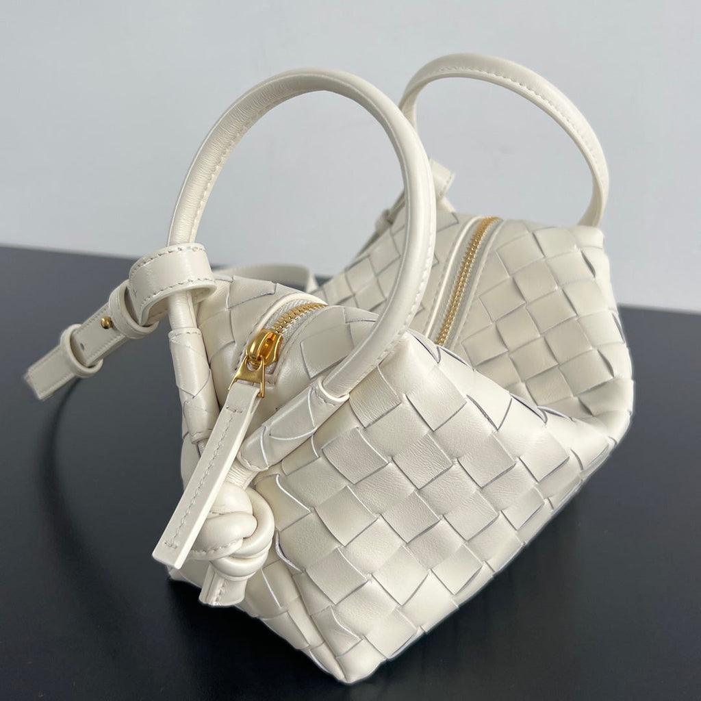 Bottega Veneta BV Loop Top Handle 19cm Cream Lambskin