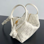 Bottega Veneta BV Loop Top Handle 19cm Cream Lambskin