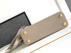 Louis Vuitton CAPUCINES BB 27 IN KHAKI BROWN TAURILLON GOLD HARDWARE