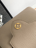 Louis Vuitton CAPUCINES MINI 21 IN KHAKI BROWN TAURILLON GOLD HARDWARE