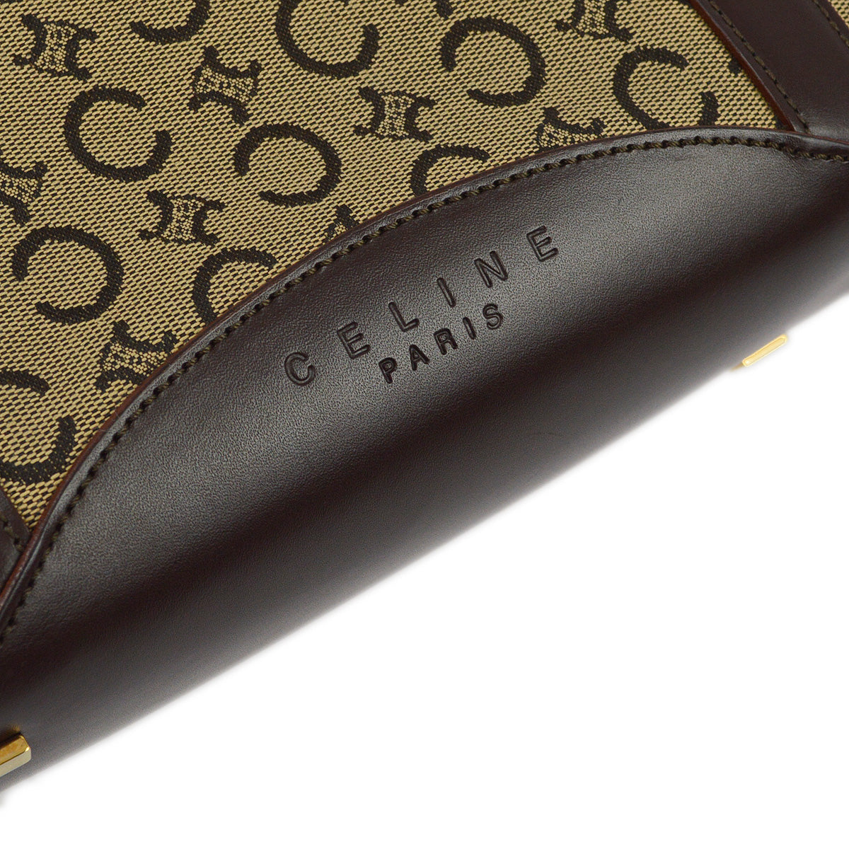 Celine Brown C Macadam Tote Handbag