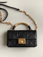 DIOR MINI ANGE 20 BAG IN BLACK CALFSKIN