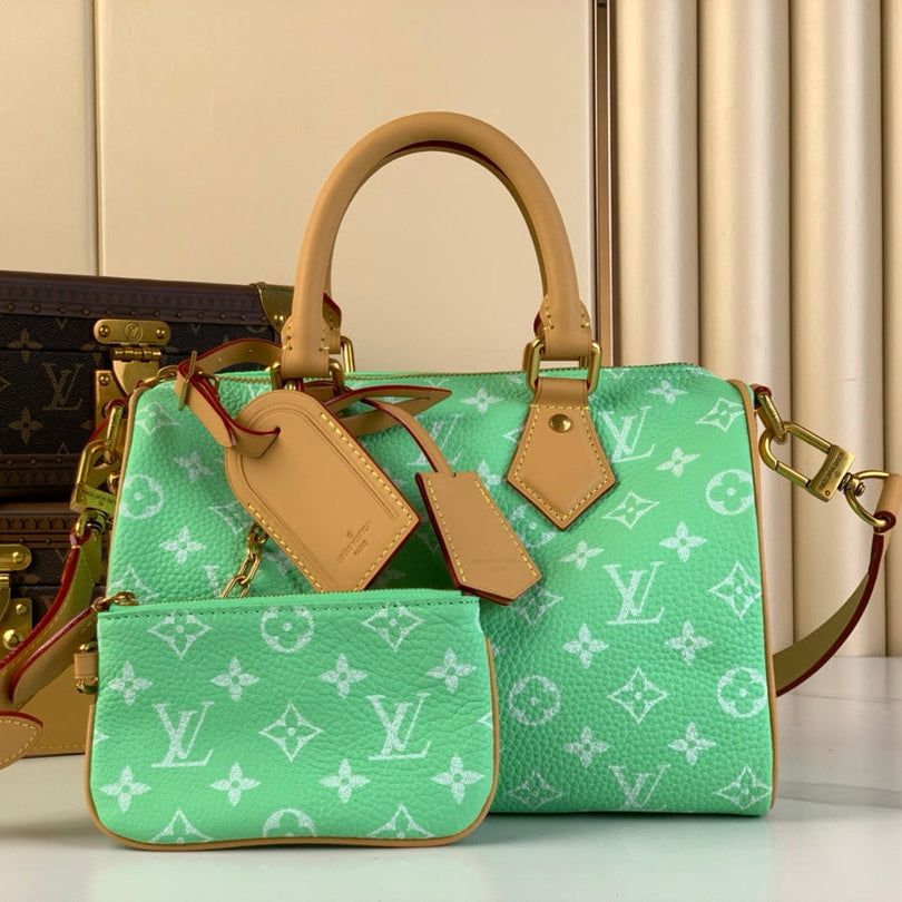 Louis Vuitton SPEEDY P9 BANDOULIÈRE 25 IN EMERALD GREEN MONOGRAM CALFSKIN