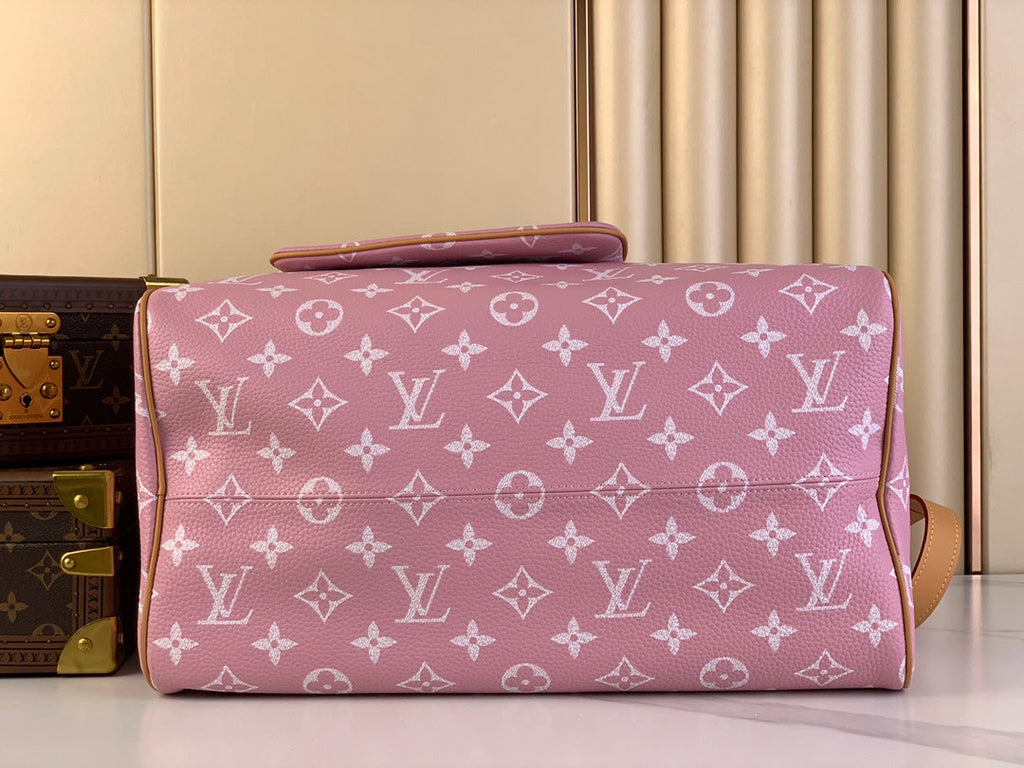 Louis Vuitton SPEEDY P9 BANDOULIÈRE 40 IN FLAMINGO PINK MONOGRAM CALFSKIN