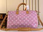 Louis Vuitton SPEEDY P9 BANDOULIÈRE 40 IN FLAMINGO PINK MONOGRAM CALFSKIN