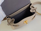 Louis Vuitton LOCKME EVER MINI 23 IN KHAKI BROWN MIX LIGHT PINK CALFSKIN GOLD HARDWARE