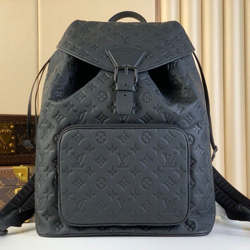 Louis Vuitton MONTSOURIS BACKPACK 40 IN BLACK MONOGRAM TAURILLON