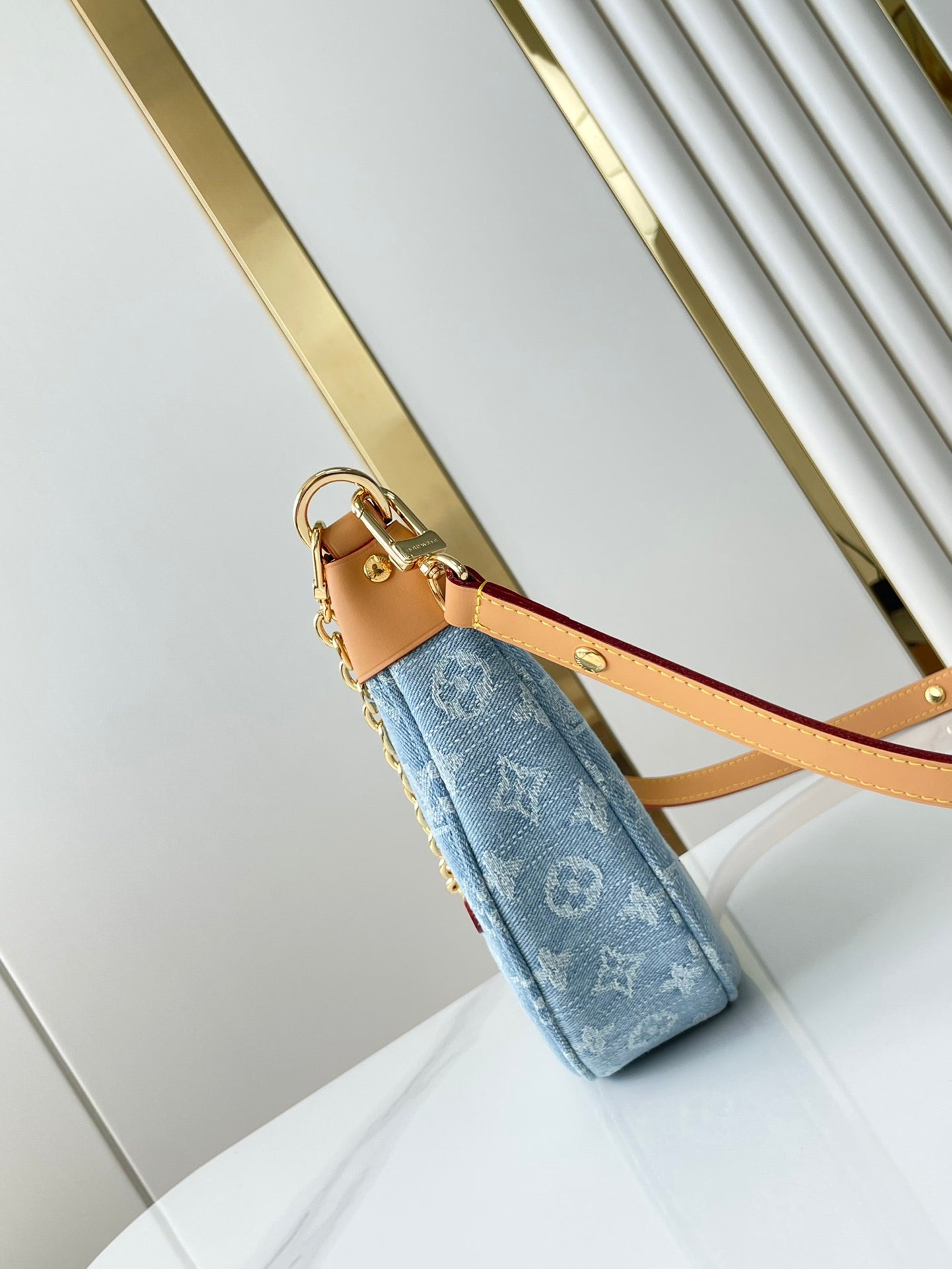 Louis Vuitton LOOP 29 IN BLUE MONOGRAM DENIM GOLD HARDWARE