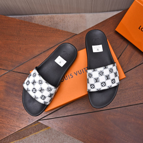 Louis Vuitton MULE SANDAL BLACK MIX WHITE DAMIER MONOGRAM CALFSKIN