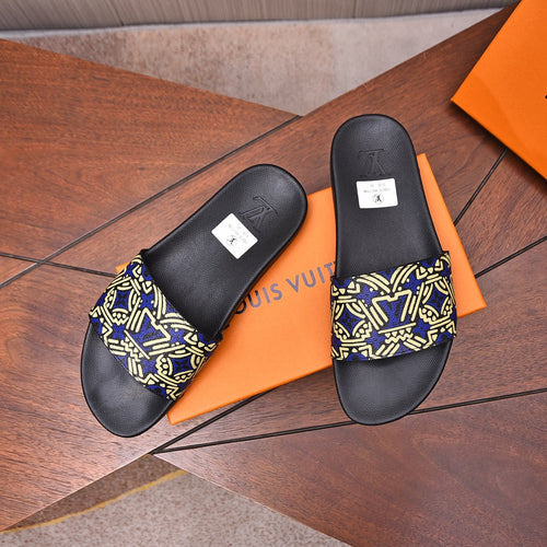 Louis Vuitton MULE SANDAL YELLOW MIX PURPLE CALFSKIN