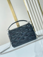 Louis Vuitton GO-14 MM 23 IN BLACK GLOSSY CALFSKIN SILVER HARDWARE