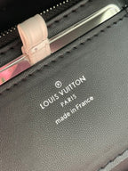 Louis Vuitton GO-14 MM 23 IN WHITE BLACK MIX STEEL BLUE QUILTED LAMBSKIN SILVER HARDWARE