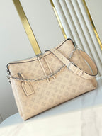 Louis Vuitton HAND IT ALL MM 32 IN CREAM MONOGRAM PERFORATE CALFSKIN SILVER HARDWARE