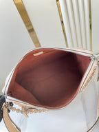 Louis Vuitton HAND IT ALL MM 32 IN CREAM MONOGRAM PERFORATE CALFSKIN SILVER HARDWARE