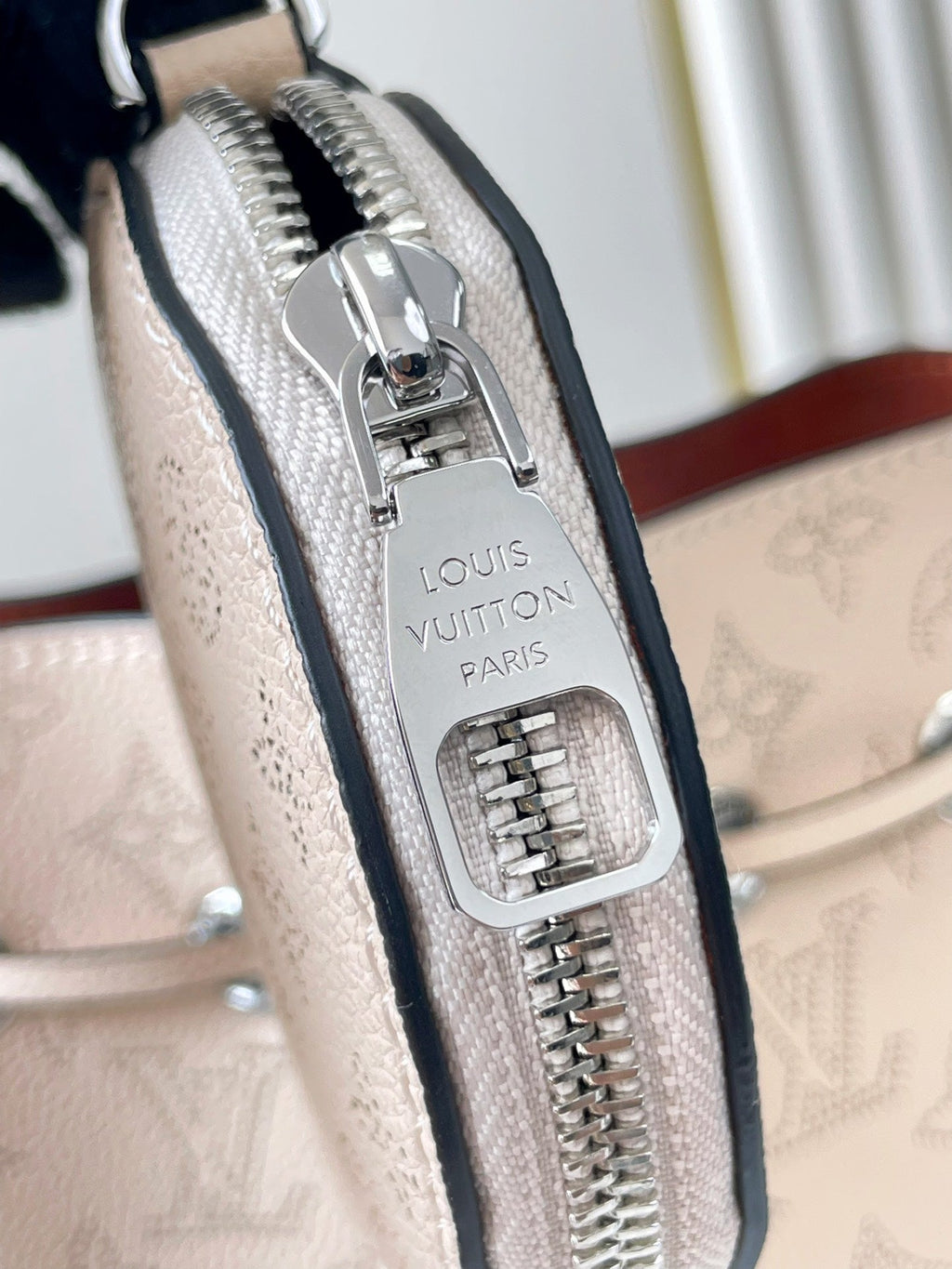 Louis Vuitton BELLA 22 IN BEIGE MONOGRAM PERFORATE CALFSKIN SILVER HARDWARE