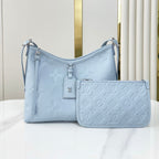 Louis Vuitton CARRYALL PM 29 IN BEAU BLUE MONOGRAM EMPREINTE LEATHER