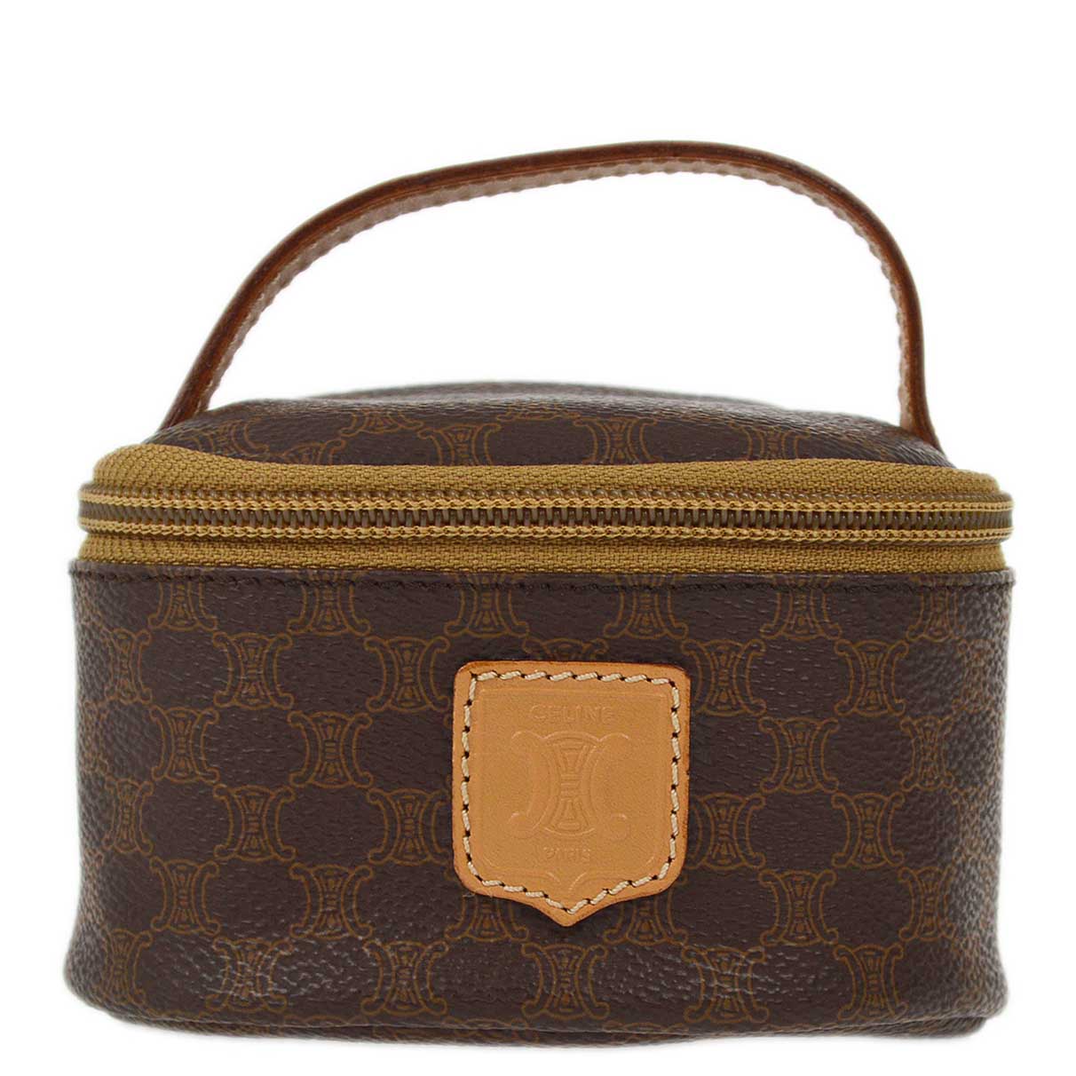 Celine Brown Macadam Vanity Handbag