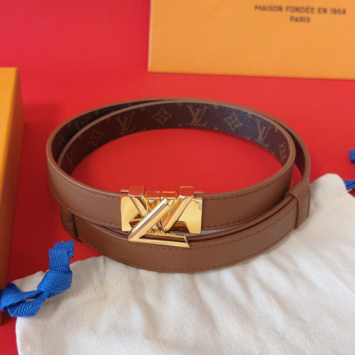 Louis Vuitton GO-14 20MM BELT IN BRONZE BROWN CALFSKIN GOLD HARDWARE