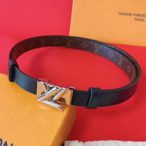 Louis Vuitton GO-14 20MM BELT IN BLACK CALFSKIN SILVER HARDWARE