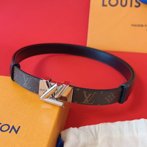Louis Vuitton GO-14 20MM BELT IN BROWN MONOGRAM CALFSKIN SILVER HARDWARE