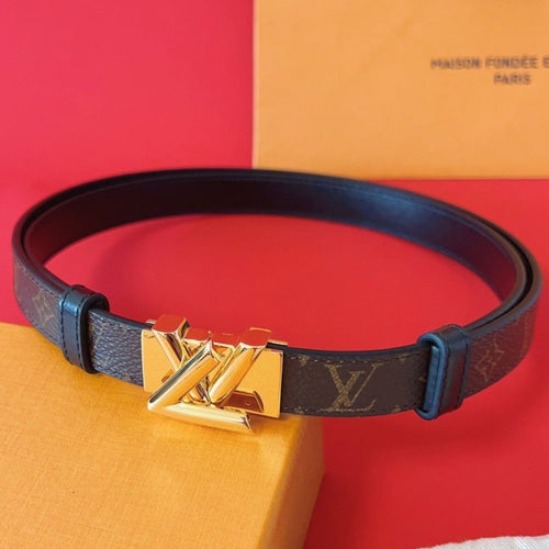 Louis Vuitton GO-14 20MM BELT IN BROWN MONOGRAM CALFSKIN GOLD HARDWARE