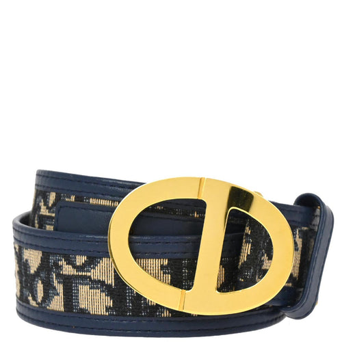 Christian Dior Trotter Belt Navy Small New