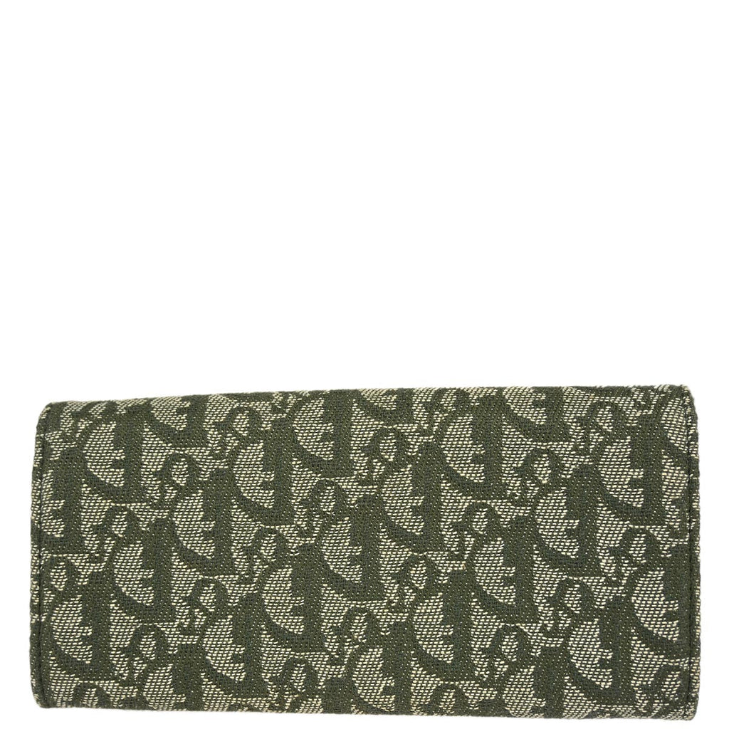 Christian Dior 2001 Green Trotter Long Wallet Purse