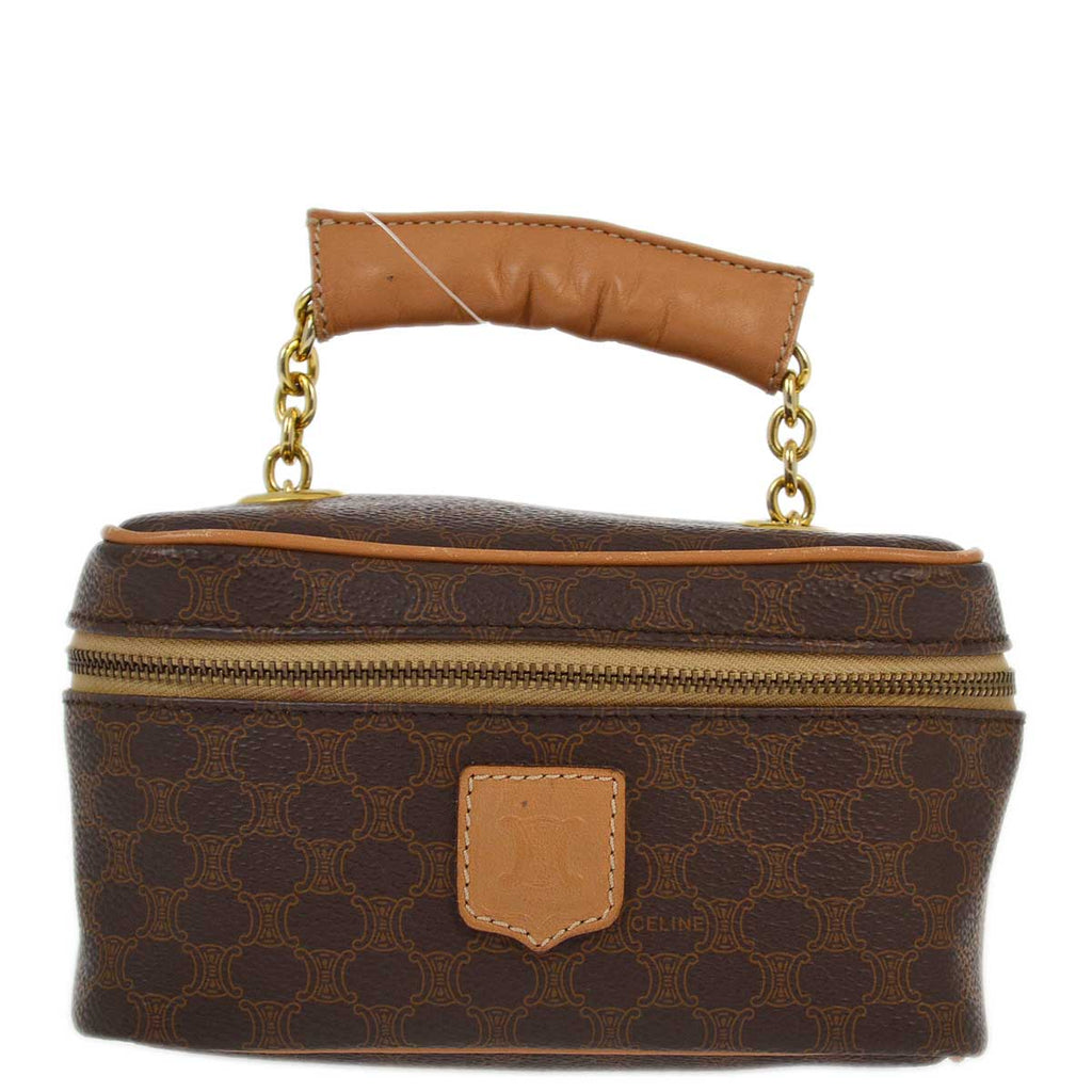 Celine Brown Macadam Vanity Handbag