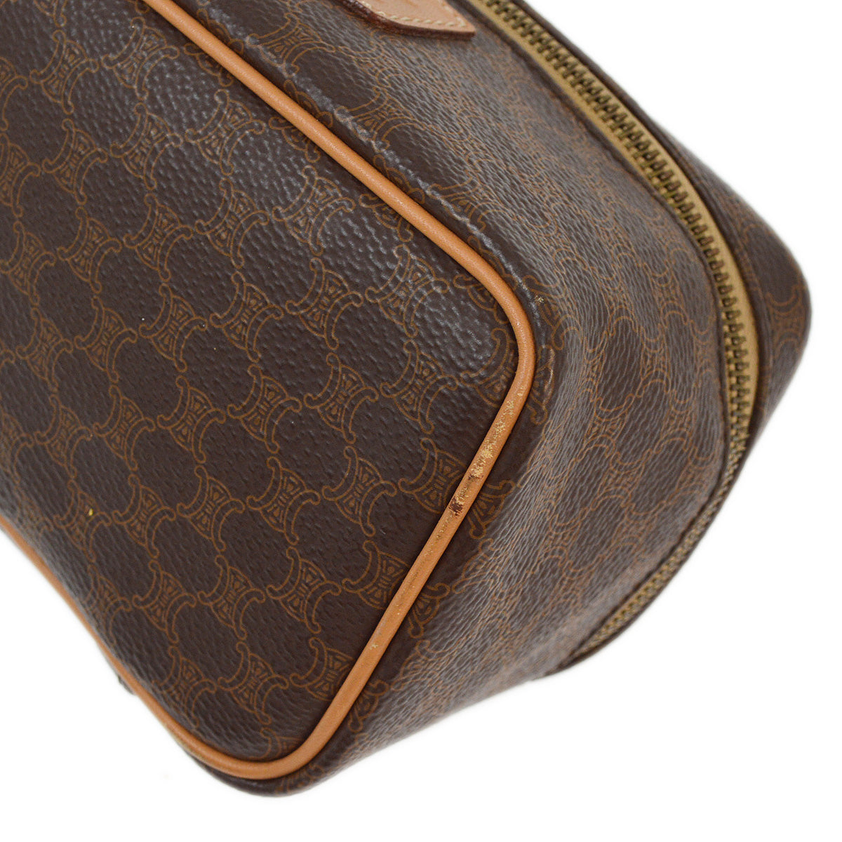 Celine Brown Macadam Vanity Handbag