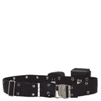 Christian Dior 2002 Black Street Chic Twin Pochette Belt Bum Bag